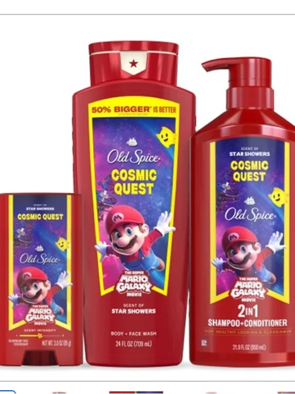 Old Spice Super Mario Body Cosmic Quest Bundle x 2